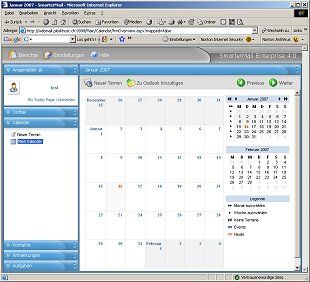 SmarterMail 4 WebMail Termine