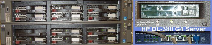 Unsere HP ProLiant DL-380 G4 Server