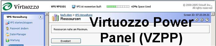 VZPP Virtuozzo Powerpanel