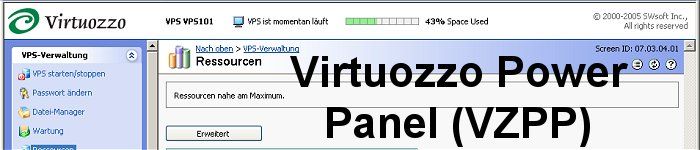 VZPP Virtuozzo Powerpanel